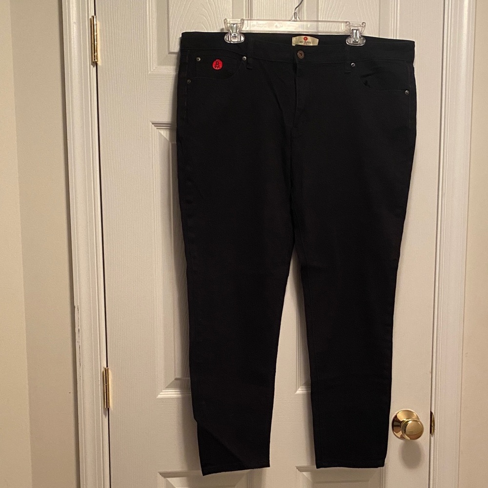 Red Jeans Black Skinny Leg Jeans…size 17/18